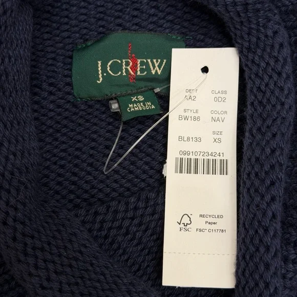 NEW W/ FLAW J.Crew Men's 1988
Rollneck sweater in cotton XS - Picture 7 of 7